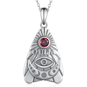 Feijiesi Ouija Necklace 925 Sterling Silver Ouija Board Necklace for Women Witch Witchy Wiccan Jewelry Gifts for Women Girls