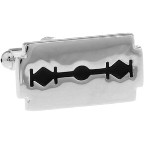 Shaving Barber Punk Razor Blade Cufflinks