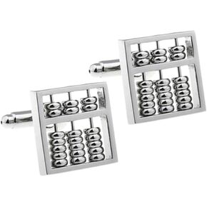 BadmenHome Abacus Cufflinks Beads Really Moves Pair Cufflinks a Counting Frame Nepohualtzintzin Suanpan