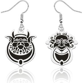OKEYCH Movie Inspired Gift Door-Knocker Earrings Goblin King Fan Jewelry Movies Literary Gift Horror Movie Merch