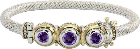 سوار من مجموعة John Medeiros الجميلة من مجموعة Beijos بثلاثة أحجار زركونيا مكعبة مع مشبك إغلاق مخفي... in Kuwait