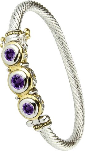 سوار من مجموعة John Medeiros الجميلة من مجموعة Beijos بثلاثة أحجار زركونيا مكعبة مع مشبك إغلاق مخفي... in Kuwait