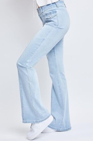 YMI Women's Junior Cargo Flare Jean with Side Pockets in Saudi Arabia