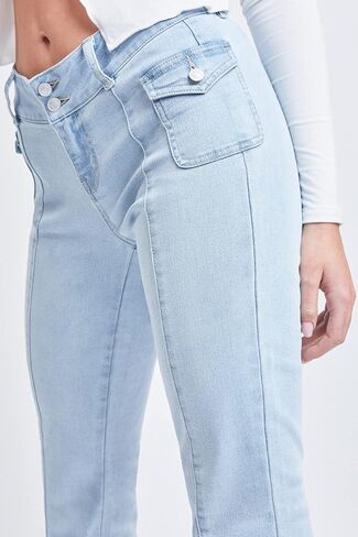 YMI Women's Junior Cargo Flare Jean with Side Pockets in Saudi Arabia