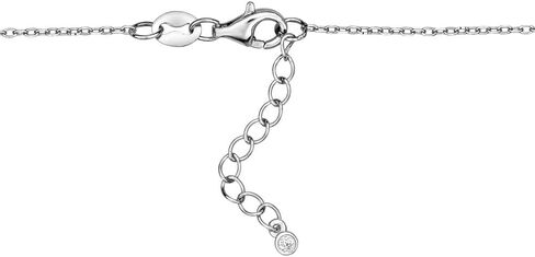 قلادة ماسيتي من الفضة الإسترليني للفتيات بفيونكة كبيرة مع ألماس مقلد ملون 17 بوصة in Kuwait