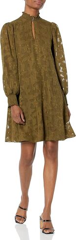 Tommy Hilfiger Women's Shift Chiffon Long Sleeve Mock Neck Dress in Saudi Arabia