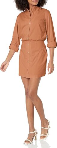 Monrow Women's Hd0511-1-poplin Shirt Dress in Saudi Arabia
