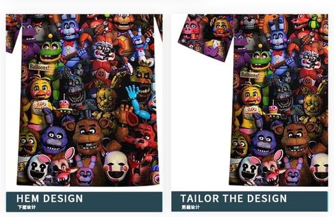 تي شيرت مطبوع ثلاثي الأبعاد للأولاد والبنات على الموضة برقبة دائرية in Kuwait