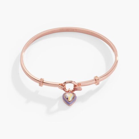 Alex and Ani AA737723SR,Crystal Heart and Epoxy Tension Bangle,Shiny Rose Gold,Blue, Bracelets in Saudi Arabia