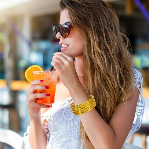 PLOJOP 10PCS Glitter Jelly Bangle Bracelet Set - Gold Sparkling Fashion Bangle Bracelet Jewelry - Lightweight Cute Bracelets for Women Girl in Kuwait