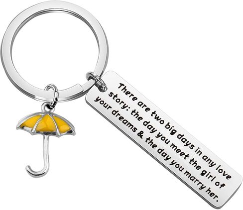 CENWA There are Two Big Days in Any Love Story Yellow Umbrella Keychain HIMYM Fans Gift in Saudi Arabia