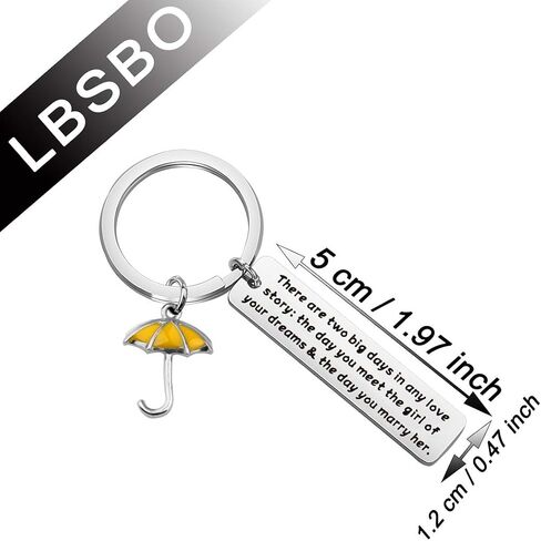 CENWA There are Two Big Days in Any Love Story Yellow Umbrella Keychain HIMYM Fans Gift in Saudi Arabia