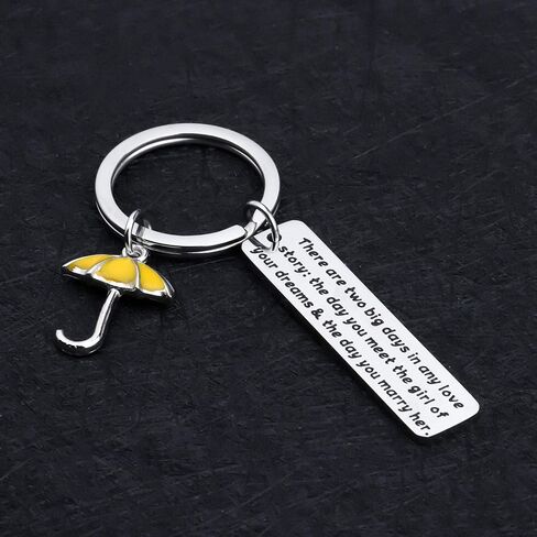CENWA There are Two Big Days in Any Love Story Yellow Umbrella Keychain HIMYM Fans Gift in Saudi Arabia
