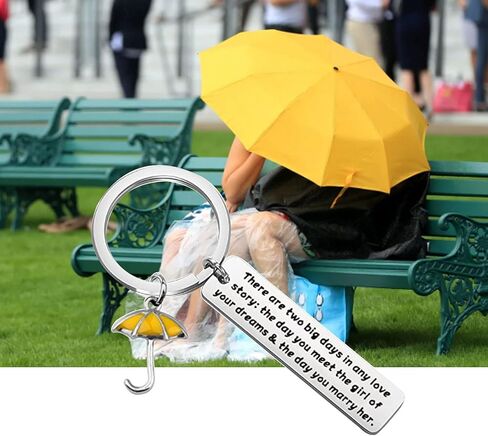CENWA There are Two Big Days in Any Love Story Yellow Umbrella Keychain HIMYM Fans Gift in Saudi Arabia