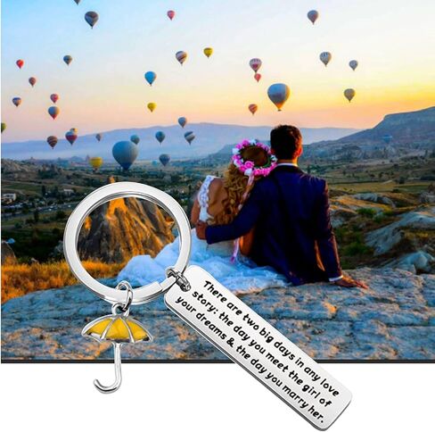CENWA There are Two Big Days in Any Love Story Yellow Umbrella Keychain HIMYM Fans Gift in Saudi Arabia