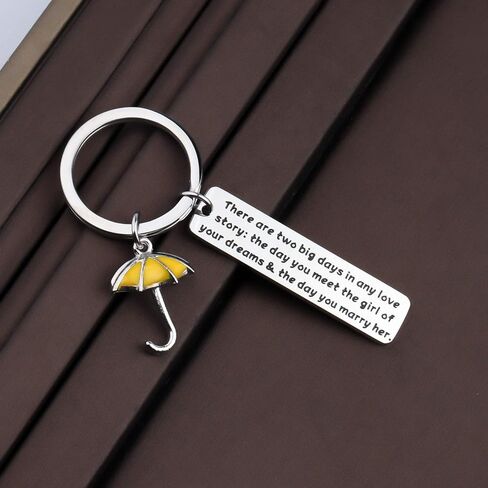 CENWA There are Two Big Days in Any Love Story Yellow Umbrella Keychain HIMYM Fans Gift in Saudi Arabia