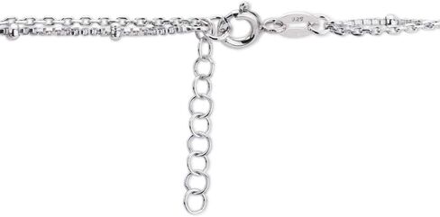 Vanbelle Sterling Silver Jewelry Multi Layered Chain Bracelet with Hanging Palm Tree and Rhodium Plated for Women and Girls in Saudi Arabia