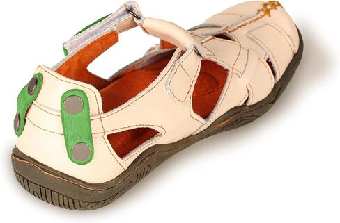 TMA EYES Women's Cross Leather and Hand Stitching Upper Casual Sandal for Outdoor in Saudi Arabia