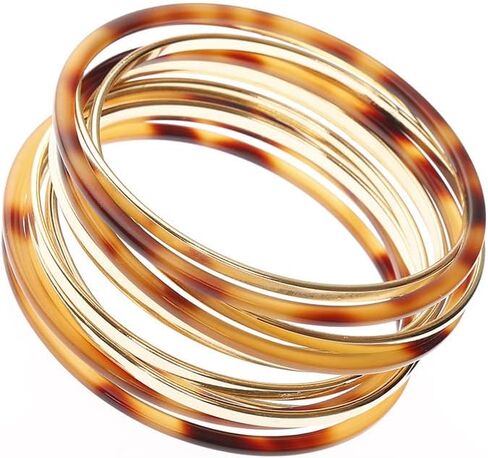 الملونة بلينغ 8-12pcs مرقط الفهد الإسورة سوار مجموعة تكويم للنساء الهندي متعدد الطبقات الشرير الذهب لهجة ملفوفة الكفة الأساور معصمه بيان المجوهرات in Kuwait