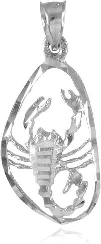 925 Sterling Silver Stunning Scorpio Zodiac Charm Scorpion Pendant, Sterling Silver in Saudi Arabia