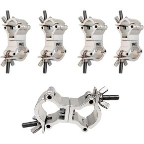 Stage Lighting Clamp Truss Swivel Coupler Clamps Heavy Duty Aluminum Alloy 165LBs Truss Clamps Fit 32-35mm OD Pipe 5 Pack