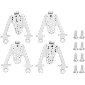 RC Car Shock Tower, Metal Adjustable Shock Damper Towers Mount Multihole Accessory for SCX10 1/10 RC Car(Silver) Scx10 Shock Towers Scx10 Body Posts