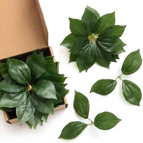 Ling's Moment Artificial Plants Bulk Gardenia Leaves Decor,35Pcs Fake Greenery Filler Decorations, Realistic Texture Plants for Wedding Bouquets/Table Centerpieces, Garden/Pot, and Floral Arrangement in Kuwait