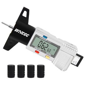 3 Modes Digital Tire Tread Depth Gauge, Tire Depth Gauge with Fractional Inch, Decimal Inch and Millimeter for Motorcycles, Cars, Trucks, Vans, SUV
