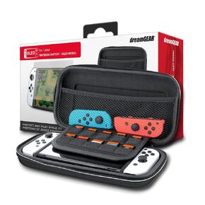 حزمة DreamGEAR Guardian Pack لجهاز Nintendo Switch OLED: حقيبة حمل صلبة محمولة للسفر، واقي شاشة، متوافق مع Nintendo Switch وSwitch OLED