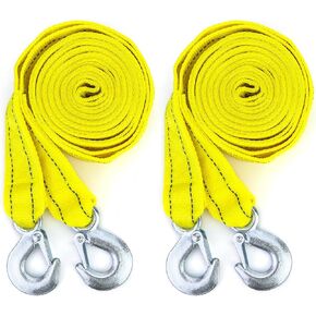 QWORK Tow Strap, | 1.8" x 13' | 11000 lb Capacity, Heavy Duty Towing Strap with Safety Hook, Trailer Rope Unloader for Vehicle Recovery, Towing, Stump Removal, etc in Saudi Arabia