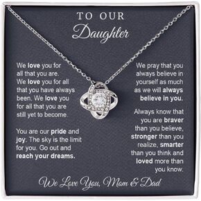 Daughter Gift From Mom, Mother Daughter Gift From Mom, Daughter Necklaces From Mom With Light Box, Birthday Gifts For Daughter From Mothers, Daughter Gifts From Dad, Christmas To My Daughter Necklace