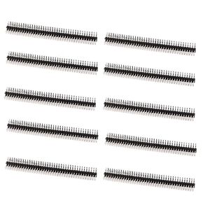 10PCS 40Pin 2.54mm Dual Row Right Angle PCB Male Pin Header Strip Connector