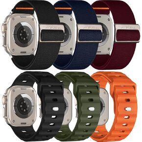 Compatible with Apple Watch Ultra 2 Band/Watch Ultra Band 49mm 45mm 44mm 42mm, Replacement Strap for Men Women iWatch Bands Series Ultra 9 8 7 6 5 4 3 2 SE
