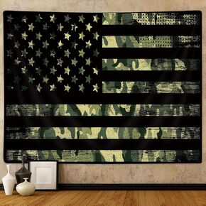 Emwnodti Motocross Dirt Bike American Flag Tapestry Wall Hanging, Grunge USA Flag Moto Wall Decor Tapestries, Extreme Sports Wall Art Tapestry for Bedroom Living Room Home College Drom Office