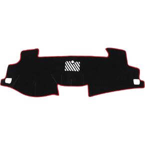Dashboard Cover Compatible for Toyota Camry 2012-2017, Non-Slip Polyester Black Red Dash Cover Mat Dash Board Protector Cover