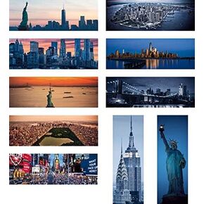 New York Bookmarks Bulk Set of 30. Superior Color Printing Quality on Both Sides on Heavy 14 pt Paper Stock. Our Book Marks are Made in USA