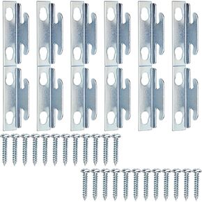 Sumnacon 6 Sets Metal Curtain Rods Brackets - Sturdy Curtain Rod Holders with Screws, Wall Mounted Single Curtain Rod Support Hooks for Home Office, Silver