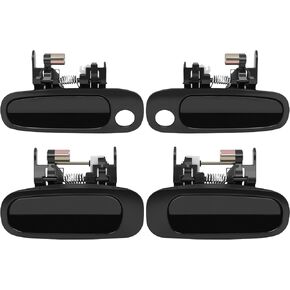 Exterior Door Handle Front Rear Driver Left Passenger Right Side,Replacement for 1998-2002 for Toyota for Corolla,4pcs Black Handle