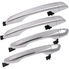JDMON Chrome Exterior Door Handles Replacement for Hyundai Elantra Sedan 2017-2020 Front Rear Left Driver Right Passenger Outside Door Handle Set Replacement for 82651-F2020 82651-F2010 82661-F2010