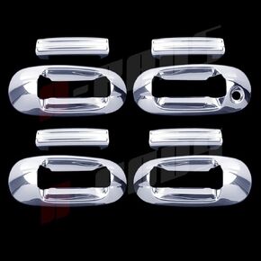 Compatible with(Just Overlay Stick on, NOT Replacement) 4 Chrome Door Handle Covers for 03-10 11 12 13 14 15 16 Ford Expedition & Compatible with 03-08 09 10 11 12 Lincoln Navigator