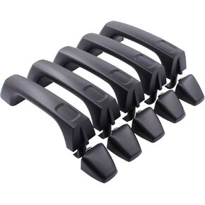 NewYall 5Pcs Black Exterior Door Handle Set for Hummer H3 2006-2010 Front Rear Left Driver Right Passenger Side 15296933 15794314 25957909 25957911 83403
