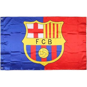 Barcelona Flag Banner 3x5 feet Soccer Durable Indoor or Outdoor Football Soccer 2Grommets