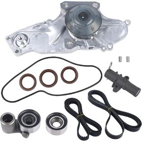 KUSATEC TKH002 Engine Timing Belt Kit with Water Pump Fit for 03-18 Acura MDX RDX RL TL TSX ZDX; Honda Accord Crosstour Odyssey Pilot Ridgeline; Saturn Vue 3.0L 3.5L 3.7L; TCKWP329 19200-RDV-J01