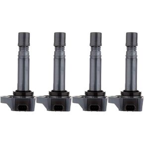 SCITOO Ignition Coil Coils Pack fits for Honda for Civic 2.0L 2006-2011 for Honda for Civic 1.8L 2006-2011 for Honda for Civic 1.3L 2006-2011 UF582 ‎5C1637 E1082 set of 4