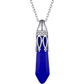 PROSILVER Dainty 925 Sterling Silver Birthstone Necklace for Women, Jan-Dec Month, Hexagonal Crystal Pendant Necklace, Come Gift Box