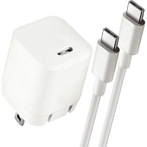 MacBook Air Charger 30W USB C Mini GaN Charger Compatible with M1/M2 Chip Laptops MacBook Air Retina 13-inth & MacBook Retina 12-Inch Laptops,iPhone 15/Plus/Pro/Max with 6.6ft USB-C Charging Cable