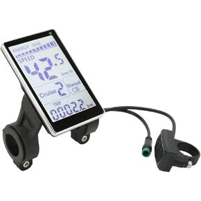 Ebike LCD Display ABS Electric Bike LCD Meter 5 Pin 24V 36V 48V 60V Universal E Scooter M5 LCD Panel Screen for 31.8 22.2mm Electric Bikes