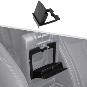 Jimen Armrest Hidden Storage Box Compatible with Jeep Wrangler JK & Unlimited 2011-2018, Center Console Organizer Tray Secret Compartment (Black)