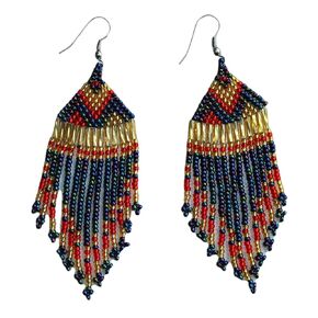 Royal Earrings - Gold | by Woza Moya (Come Spirit of Change) | Handmade by The Hillcrest AIDS Centre Trust Crafters in South Africa