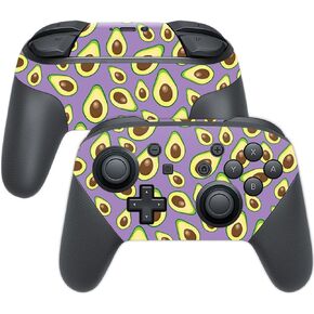 MightySkins Skin Compatible with Nintendo Switch Pro Controller wrap Cover Sticker Skins Purple Avocados